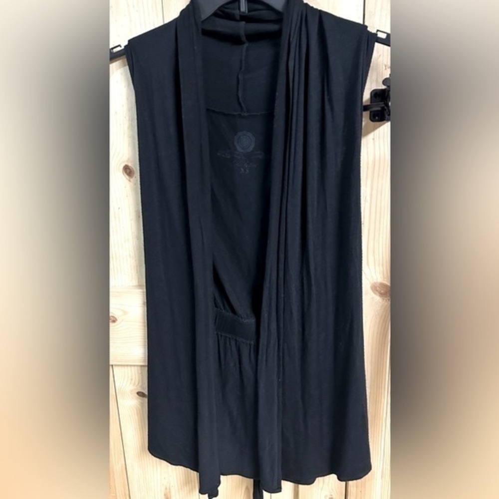 Anthropologie black Deletta Open-Front Cardigan